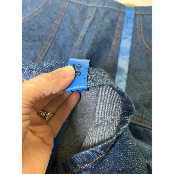 Vintage Denim Wrap Skirt Midi Made in Japan Kmart Adjustable Small - Picture 10 of 10